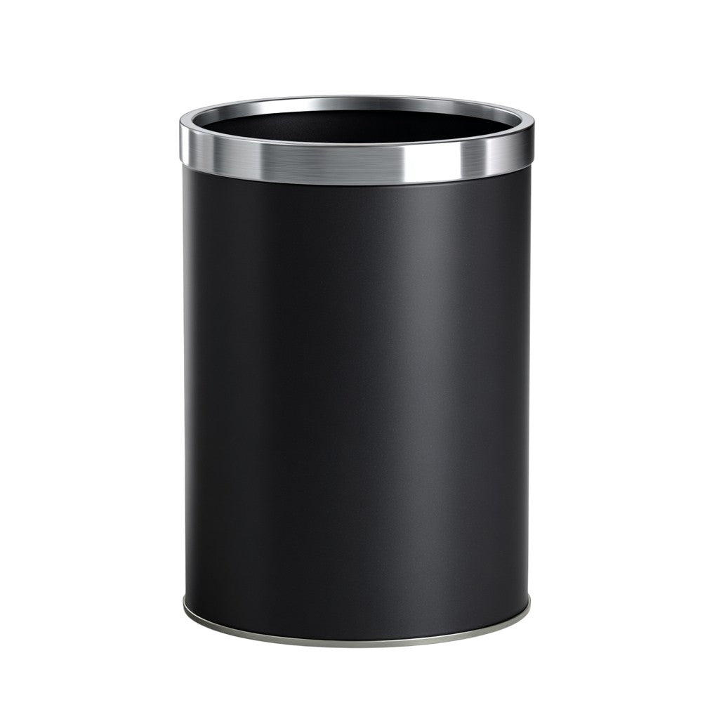 Primeviro Modern Open-Top Wastebasket with Ring